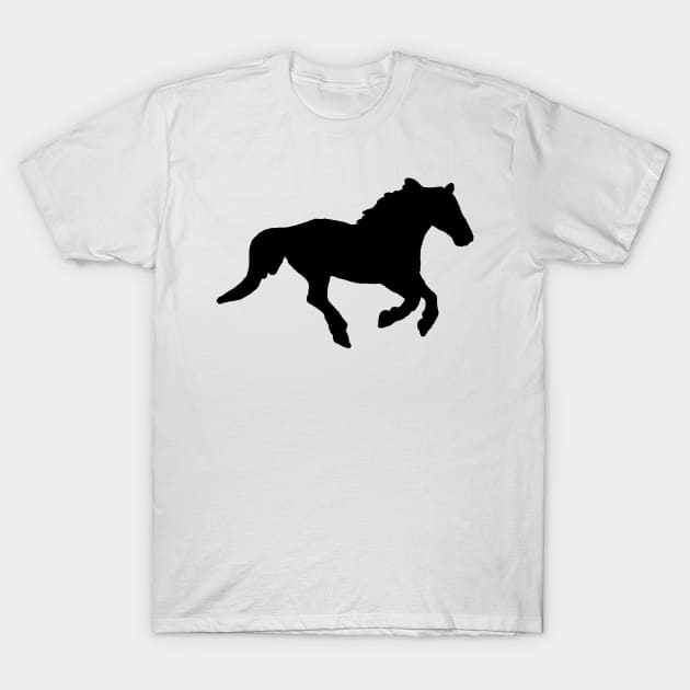 Galloping horse shadow T-Shirt by Shyflyer